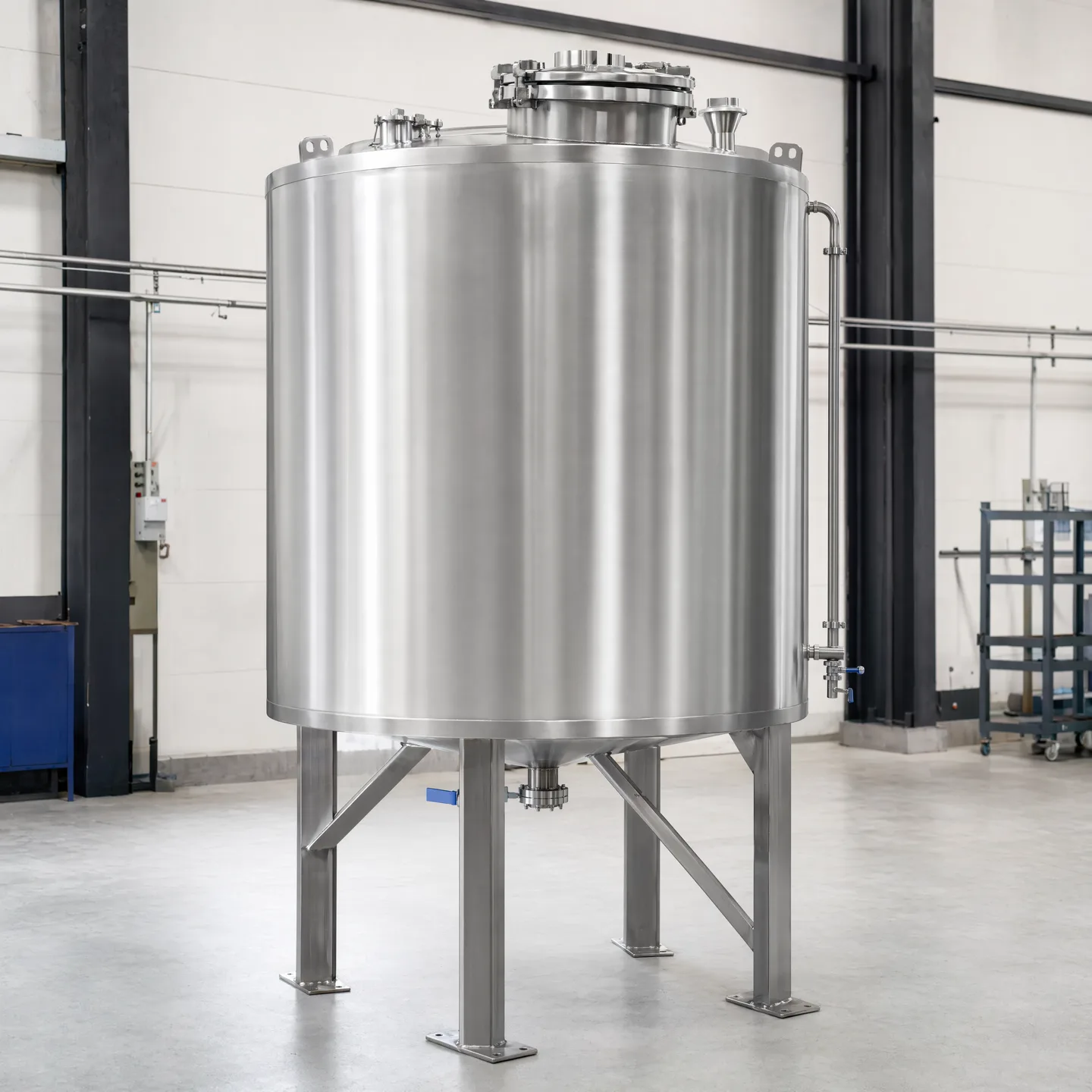 Completed assembled tank prepared for agreed handoff