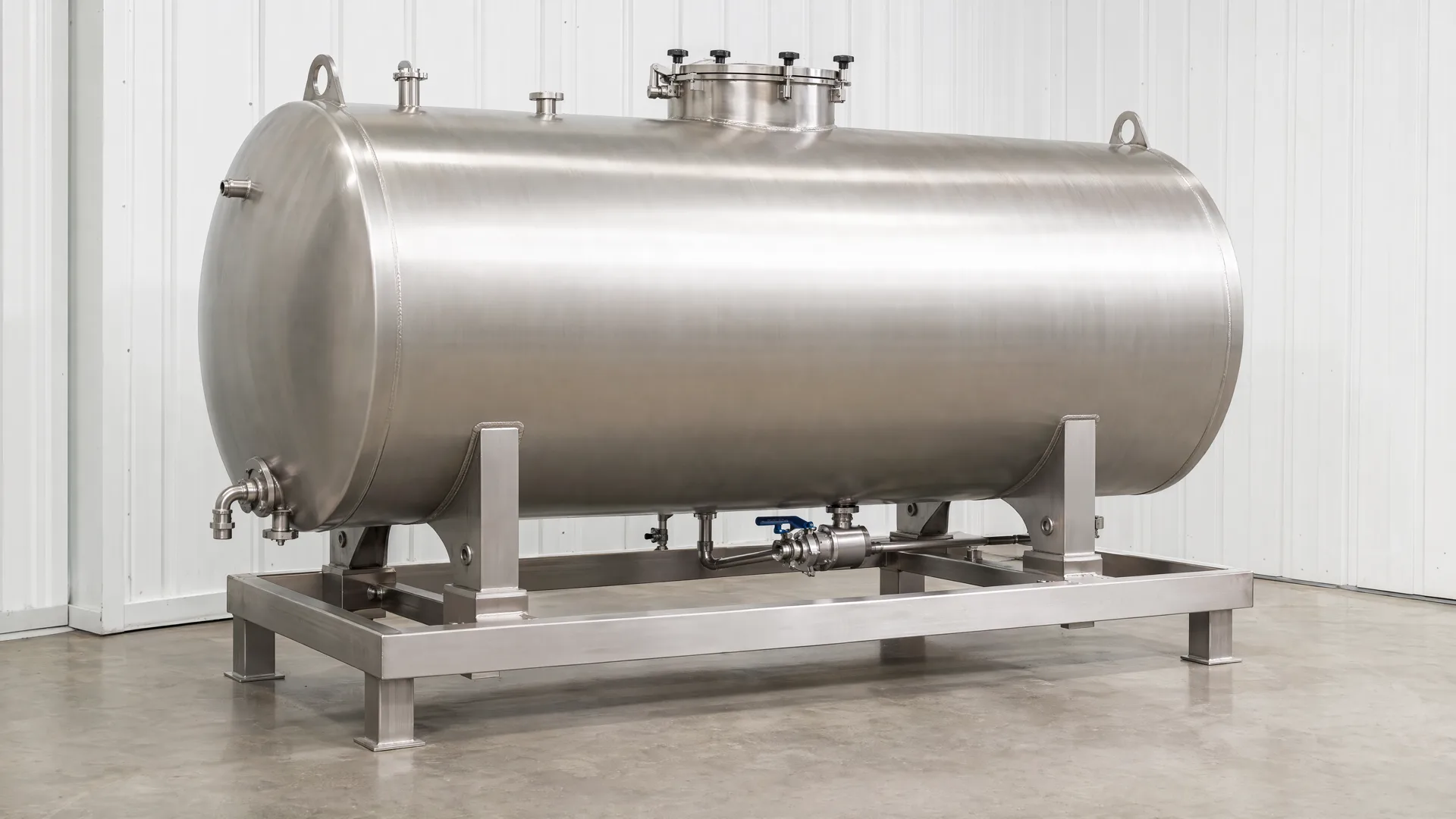 Tank, frame and valve assembly complete tank configuration