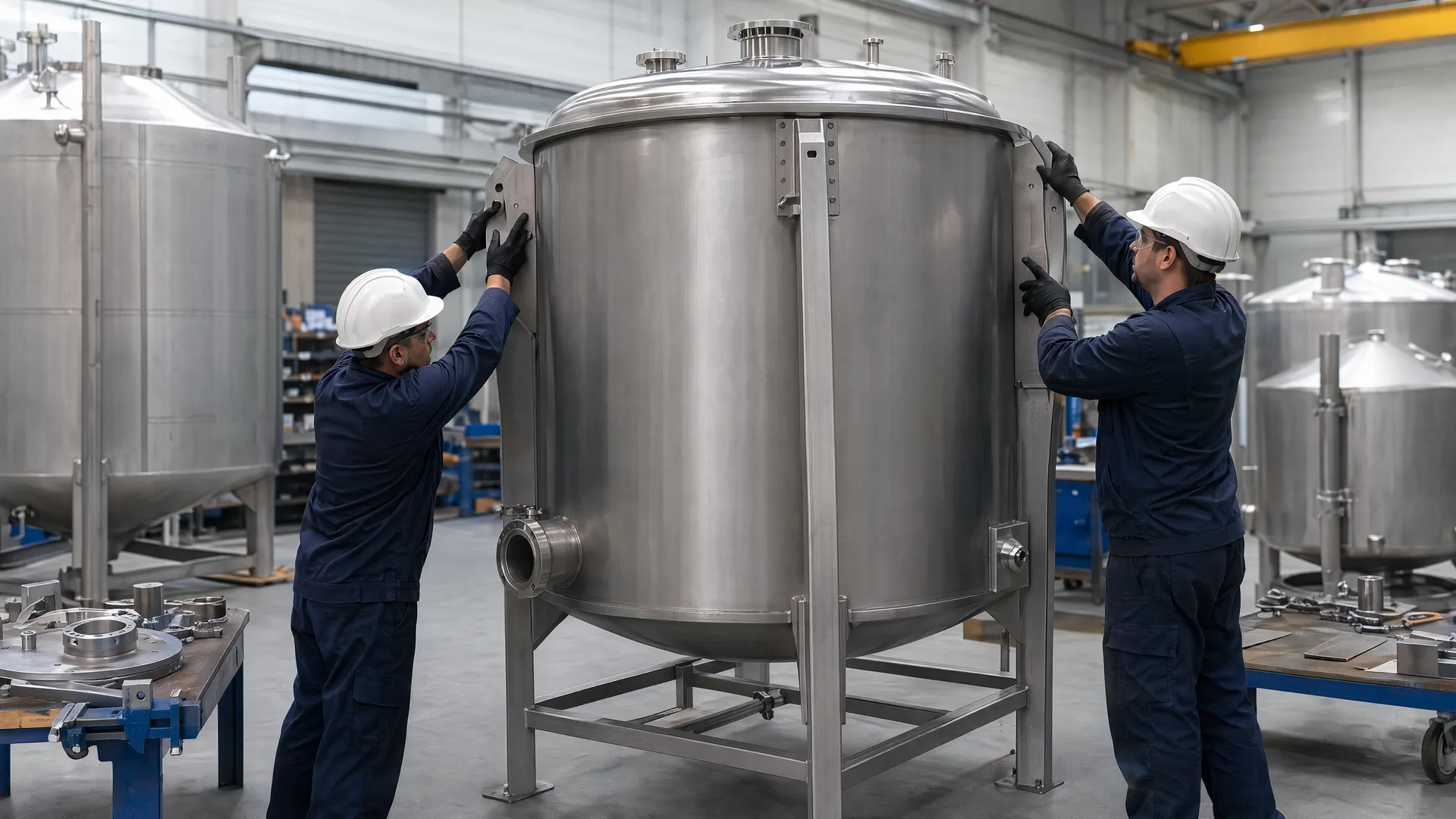 Tank, frame and valve assembly test or assembly evidence